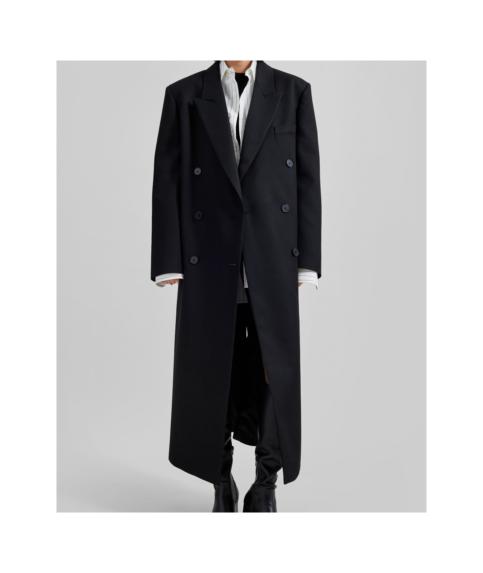 The Frankie Shop Jane Long Coat - Black