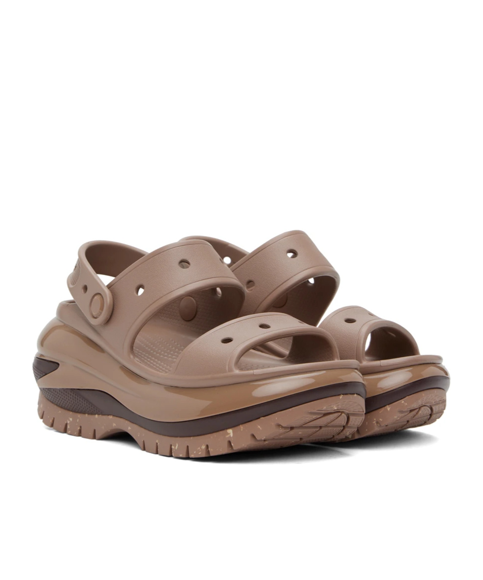 Crocs Mega Crush Sandals In Latte-brown In Brown