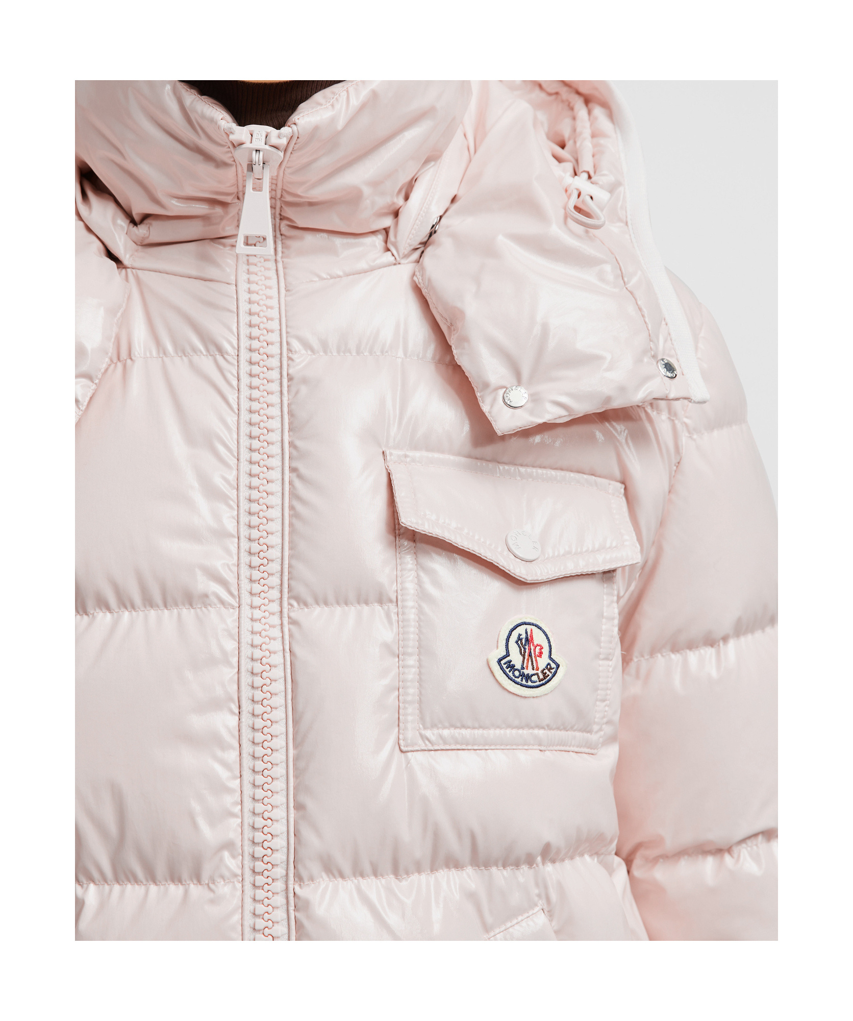 Shop Moncler Andro Hooded Short Down Jacket In Pink