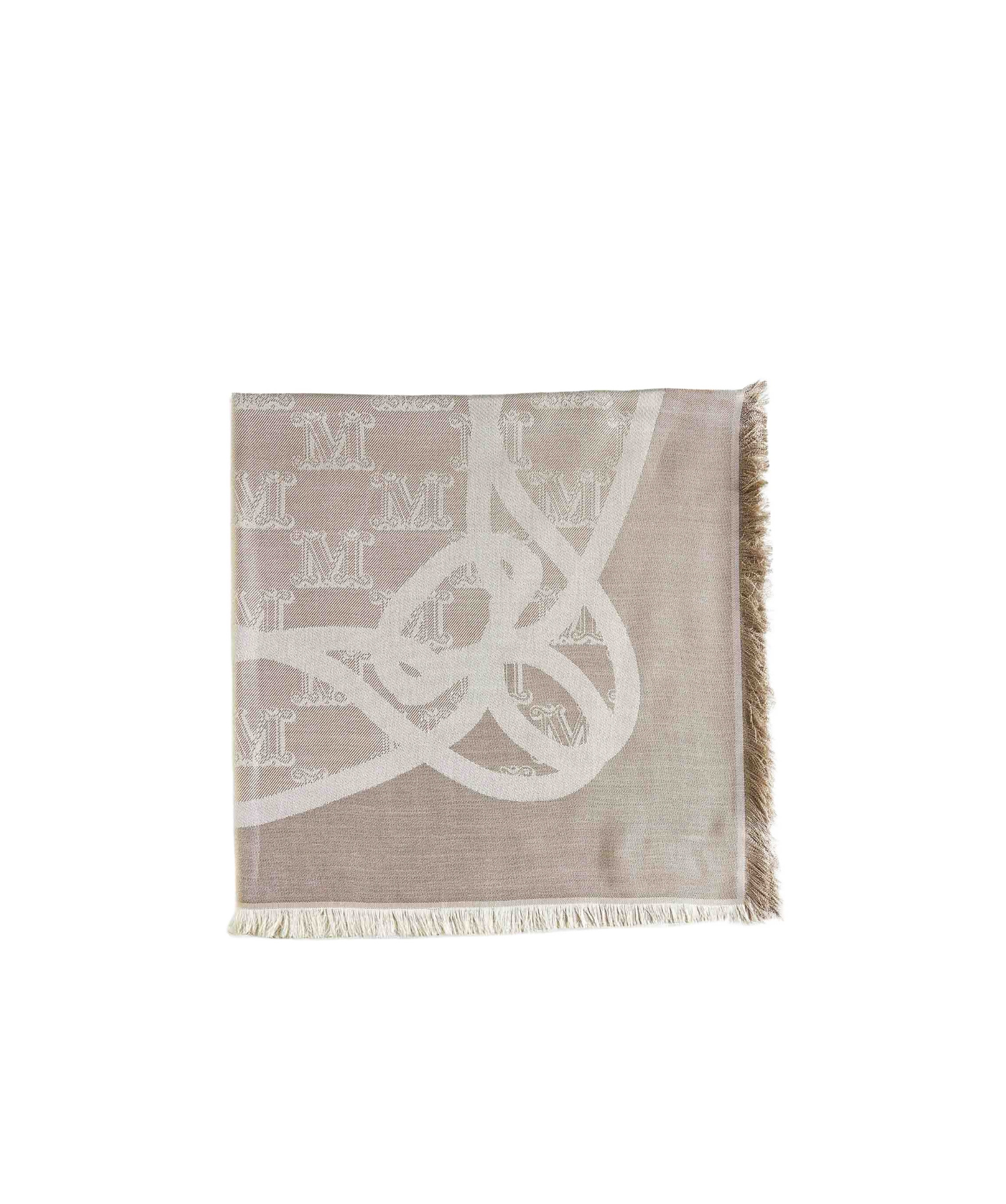 Max Mara Jacquard Scarf In Nude
