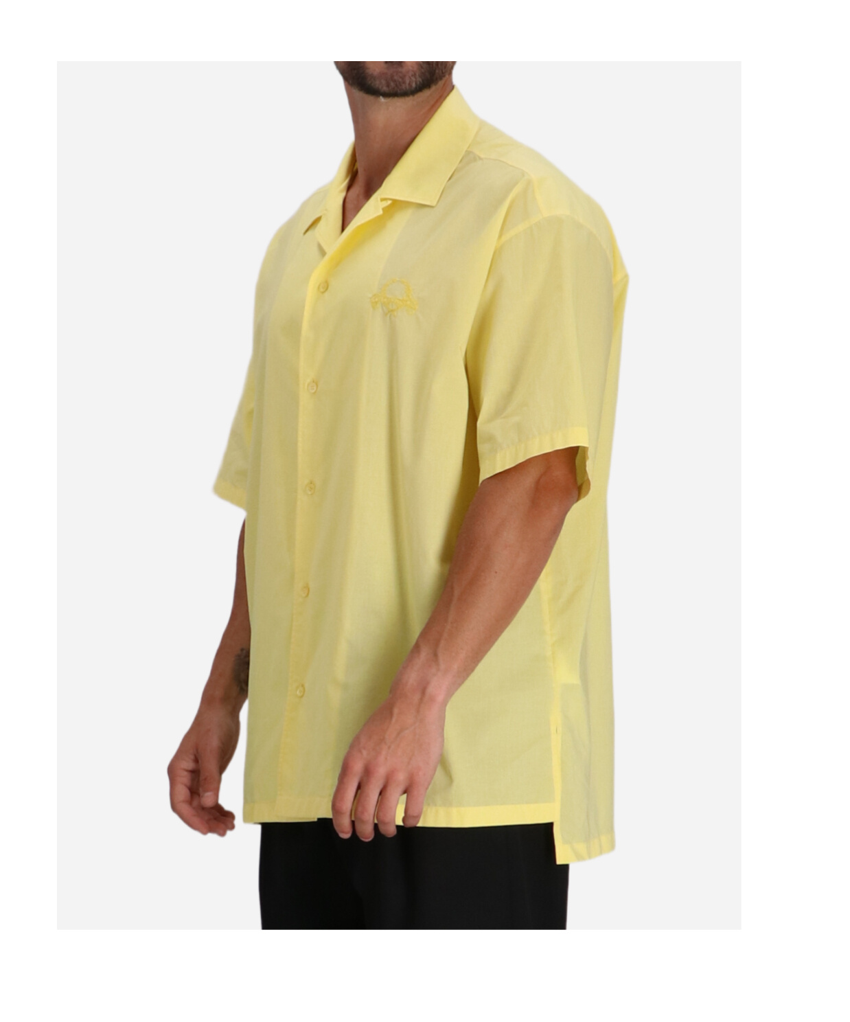 Moschino Short-sleeve Button-up Shirt In Yellow