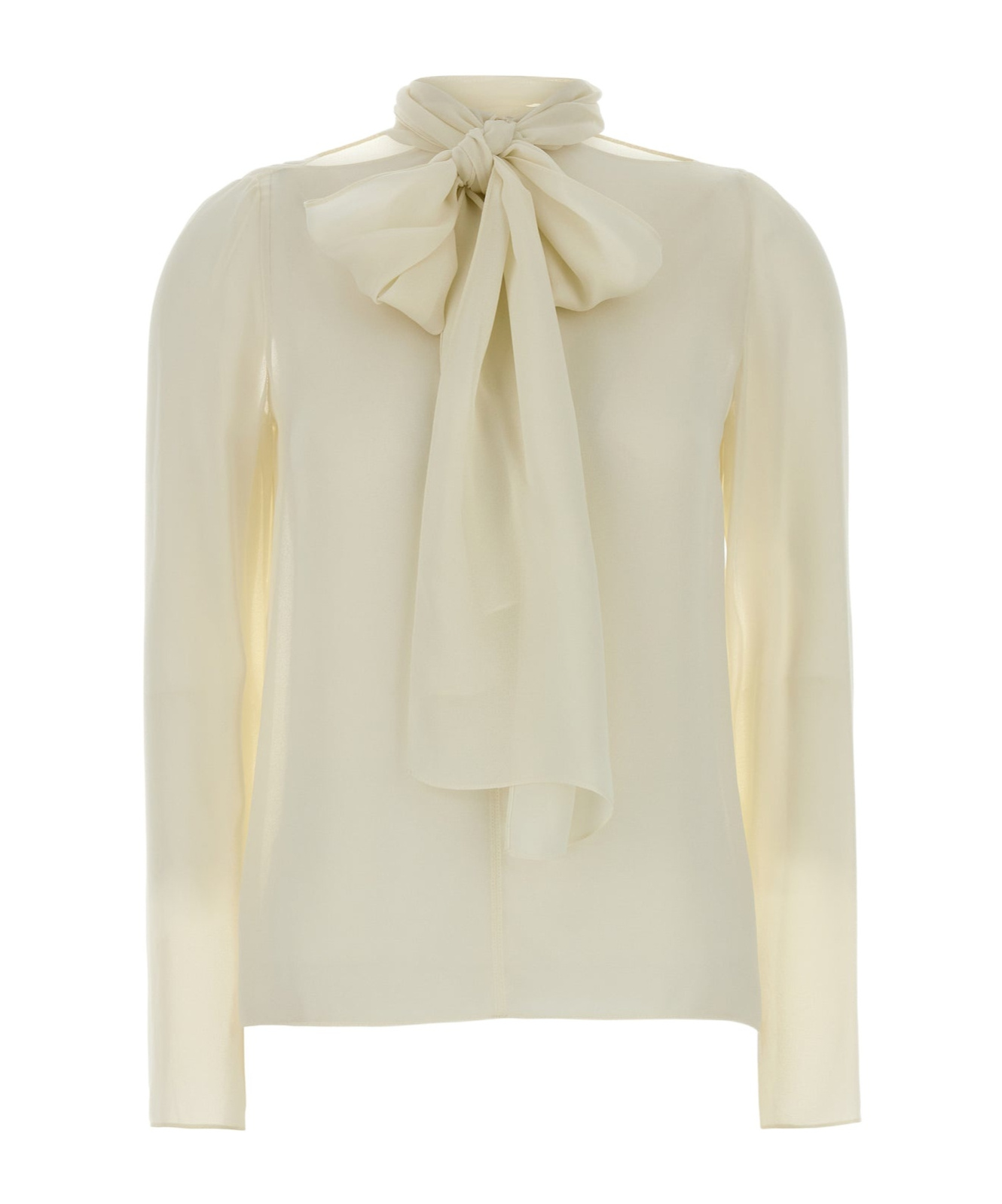 Alaïa Alaia Ivory Georgette Blouse In White
