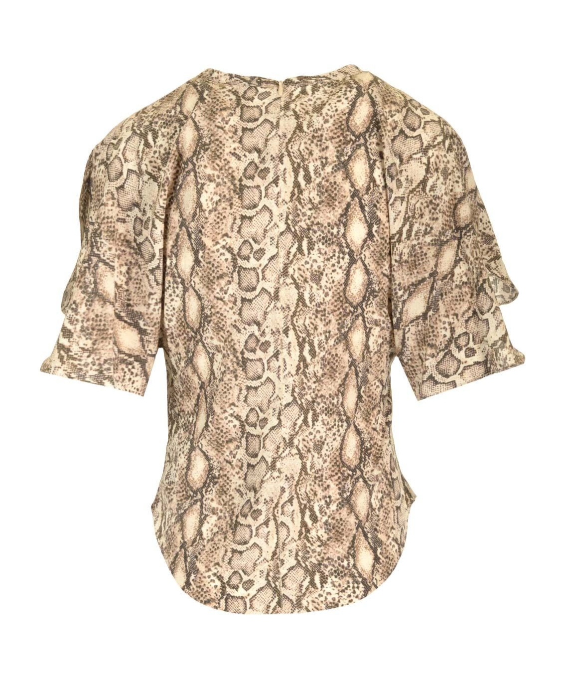 Isabel Marant Karlita Abstract Printed Top In Nude