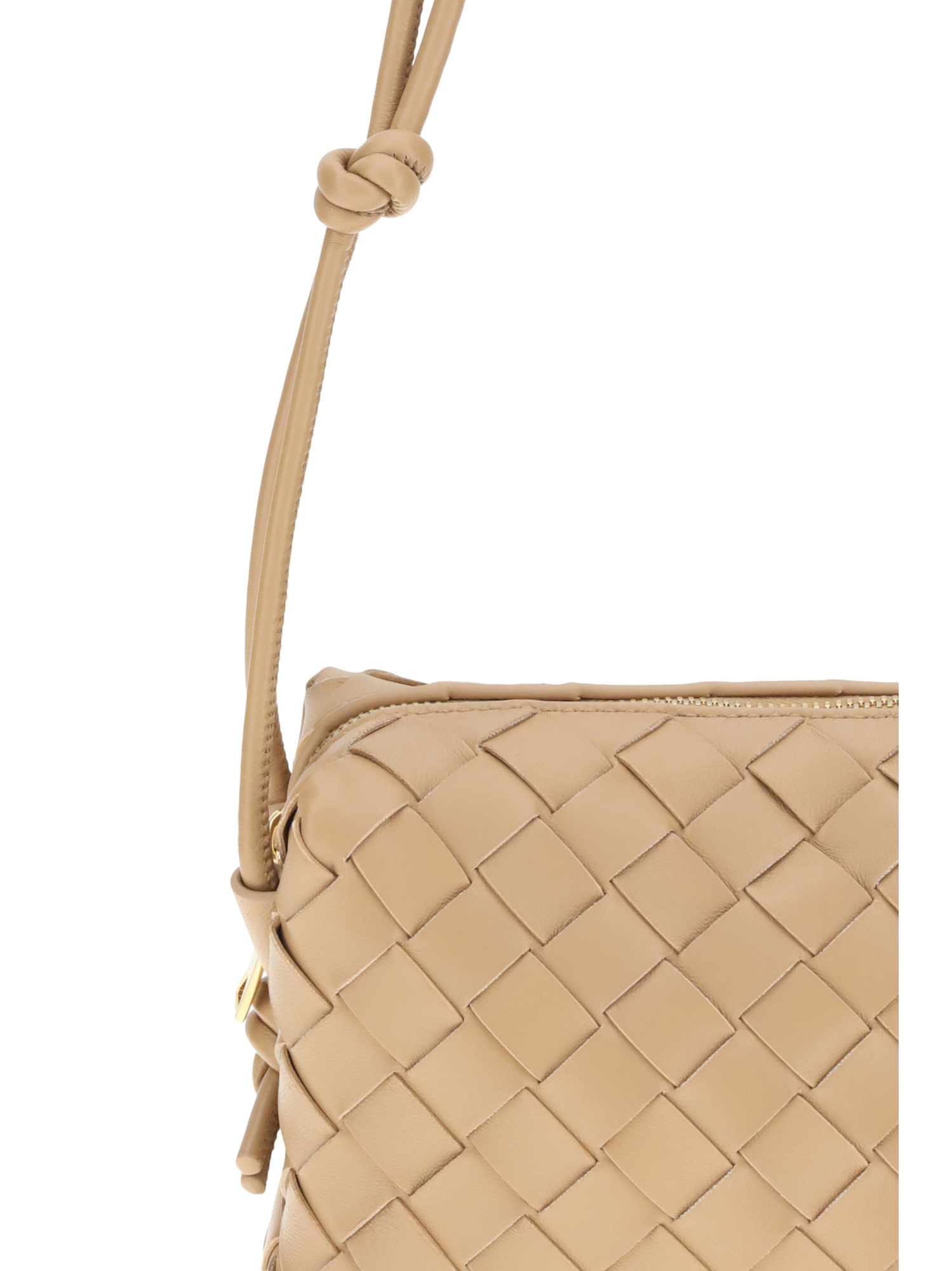 Bottega Veneta Mini Loop Shoulder Bag In Brown