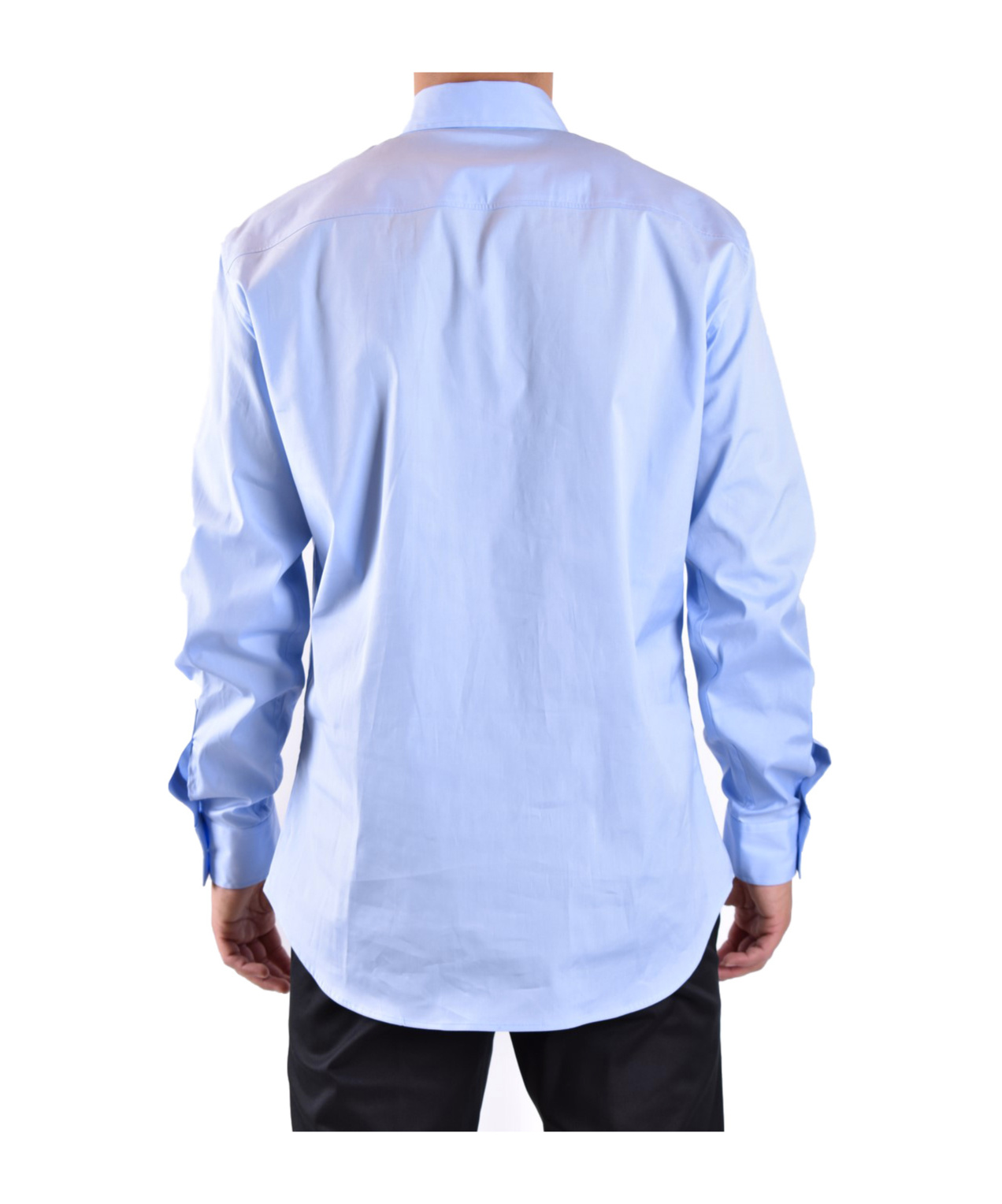 Dsquared2 Logo-printed Long-sleeved Button-up Shirt In Blue
