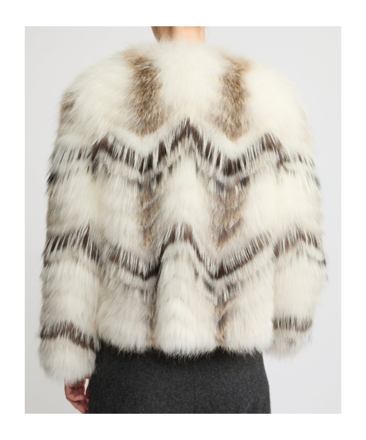 Yves Salomon Belted Cardigan In Merino Knit And Fox Fur In Neutral