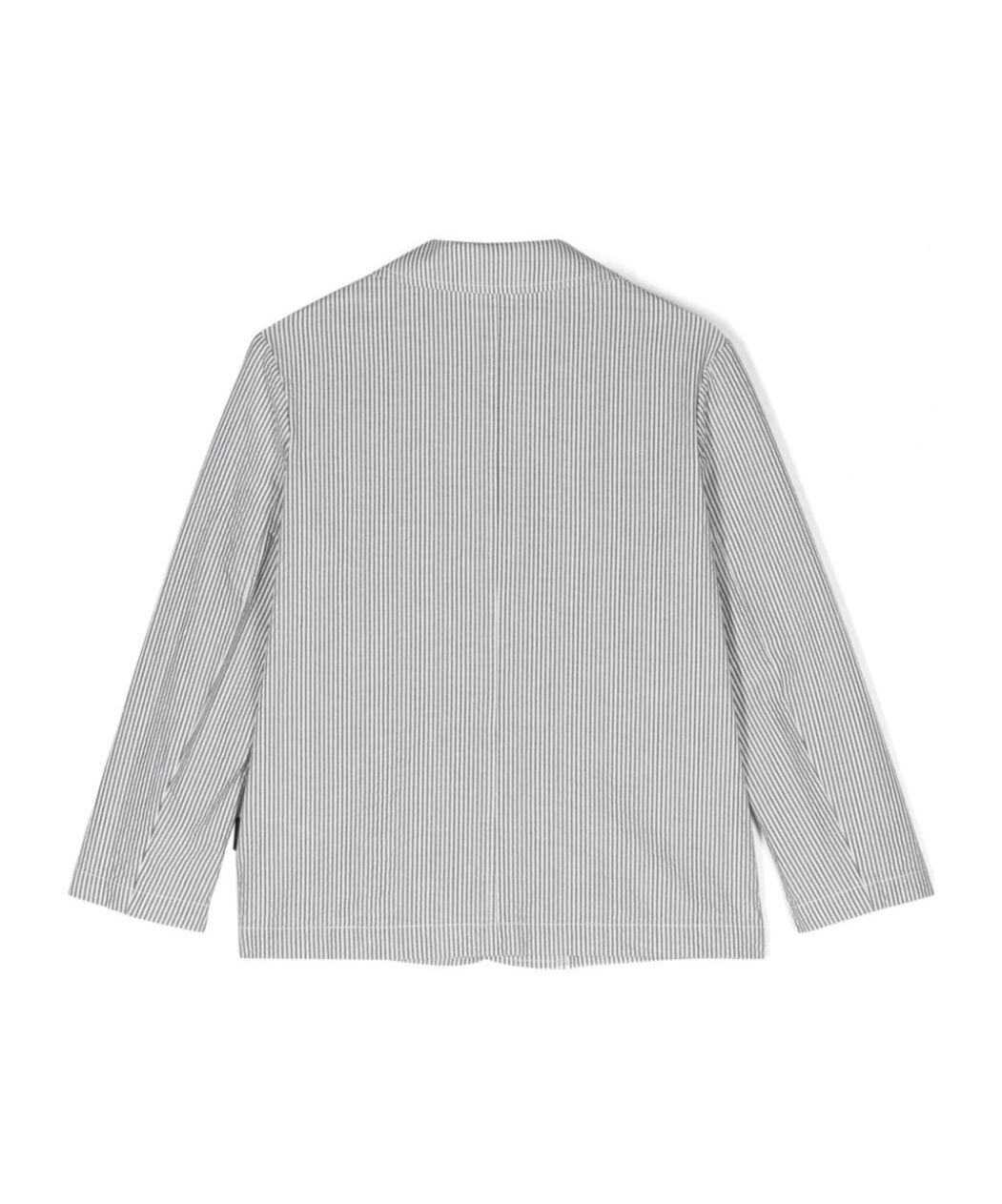 Aspesi Pinstriped Single-breasted Blazer In Gray