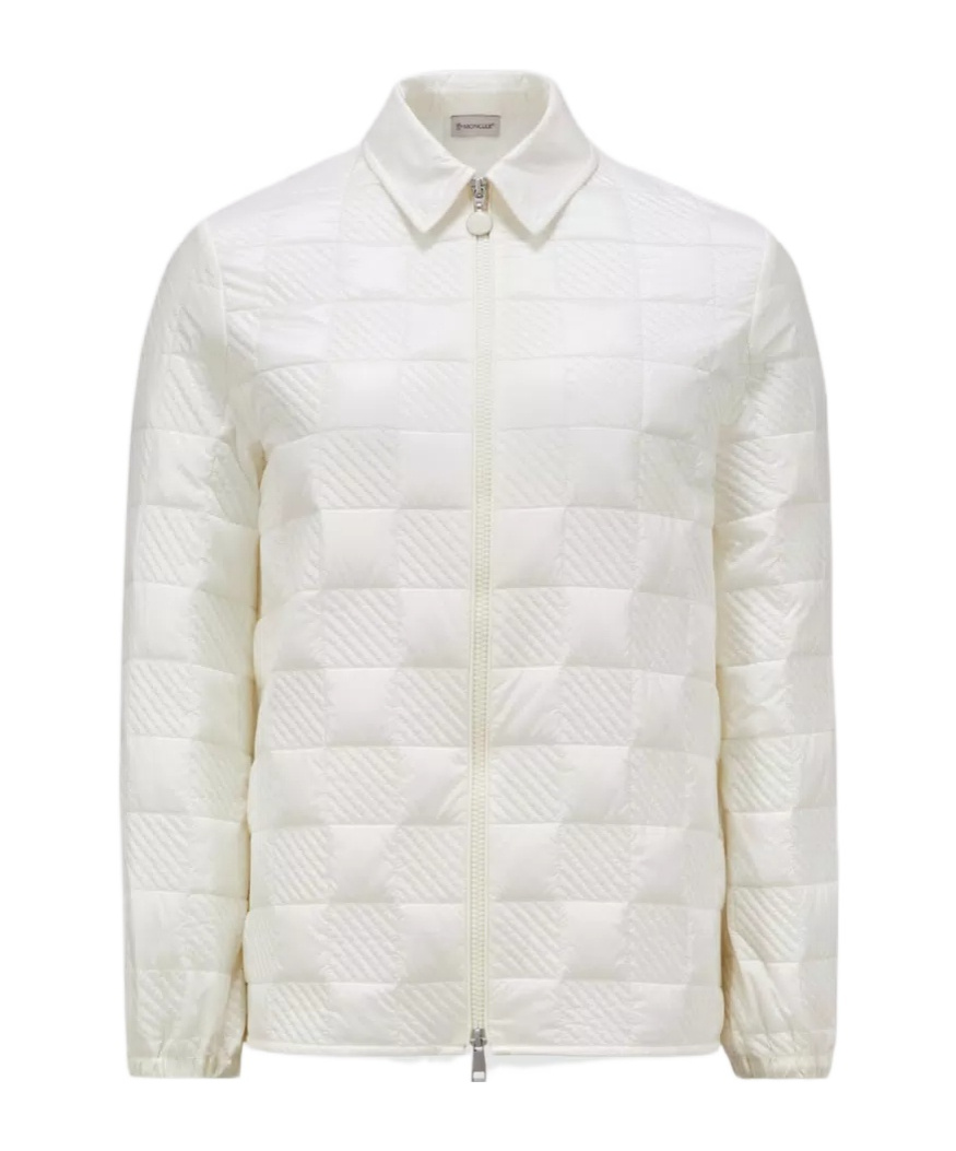 Moncler Logo-patch Quilted Jacket In White