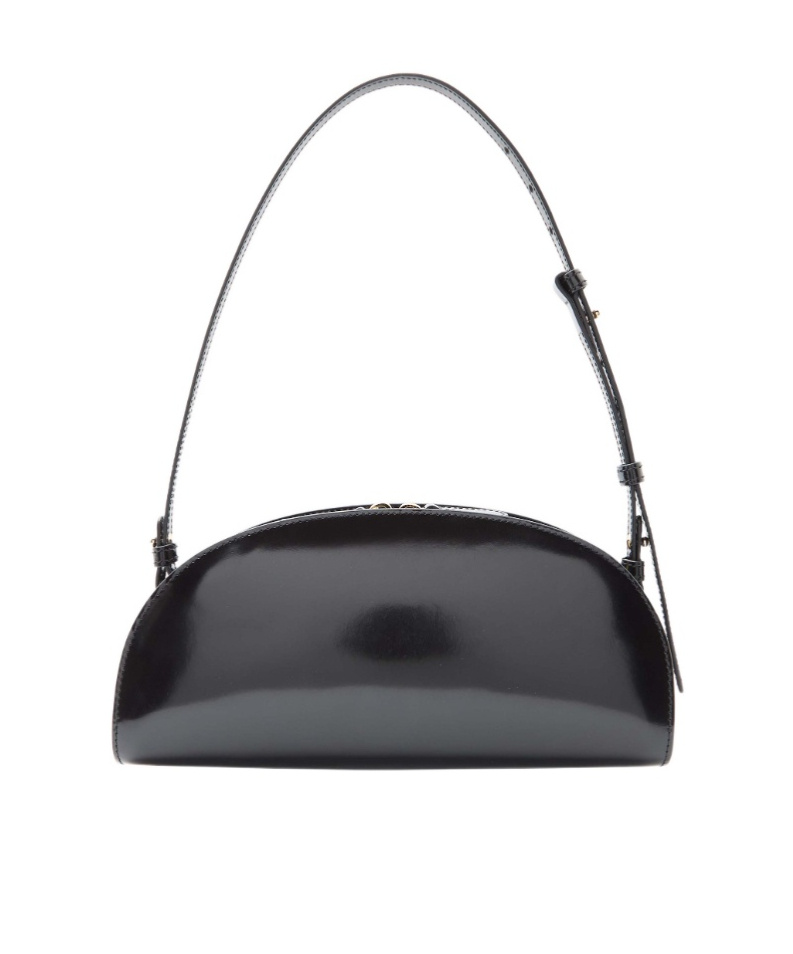 Apc Small Demi-lune Shoulder Bag In Black