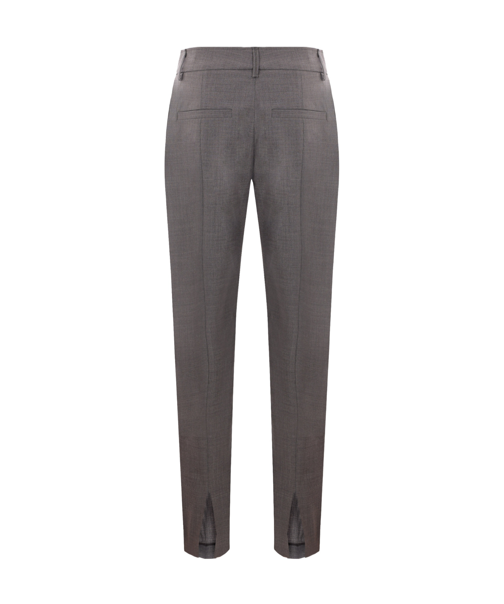 Brunello Cucinelli Mélange-effect Tailored Trousers In Gray
