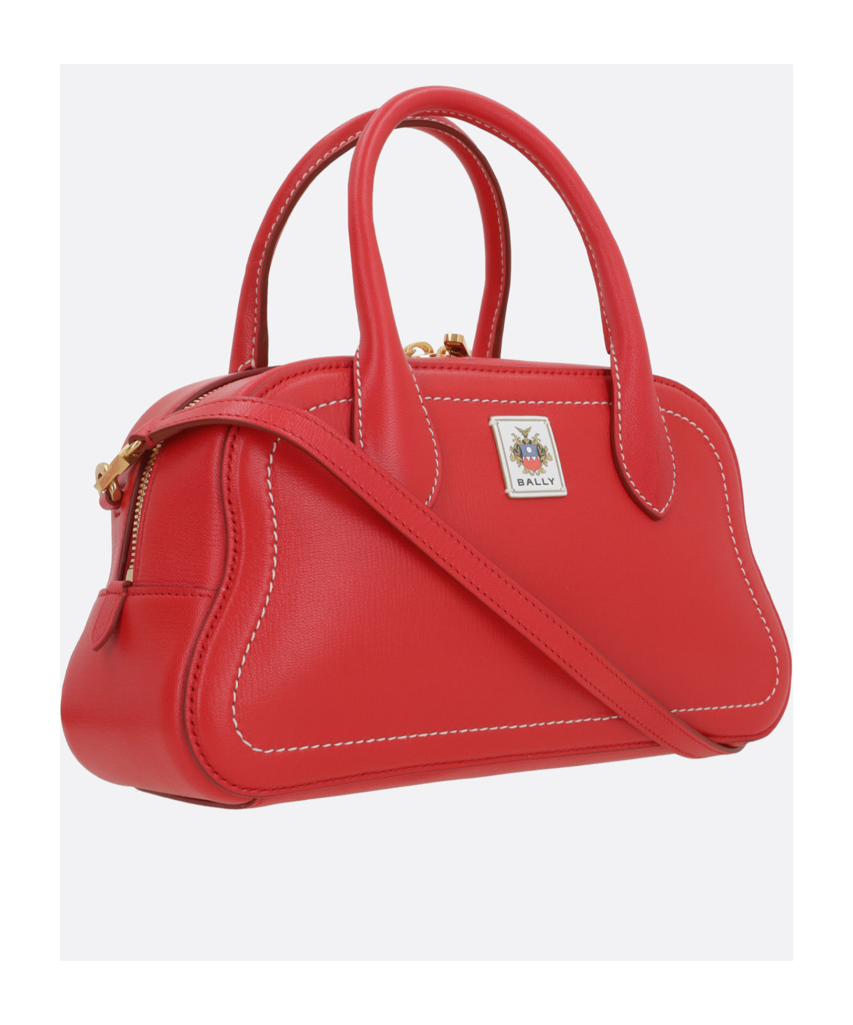 Bally Logo-patch Tote Bag In Red