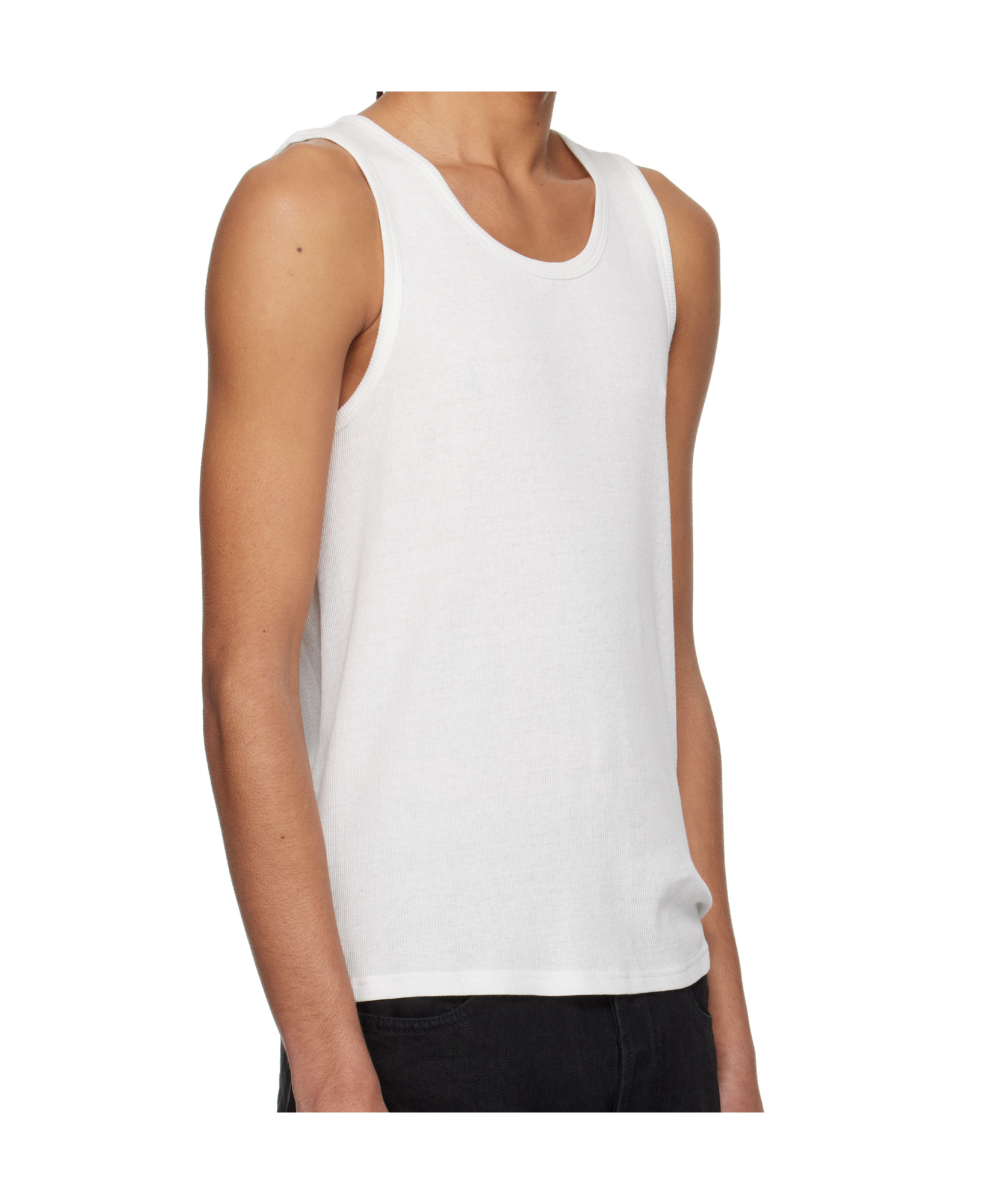 The Row Solstice Ribbed-knit Tank Top In White