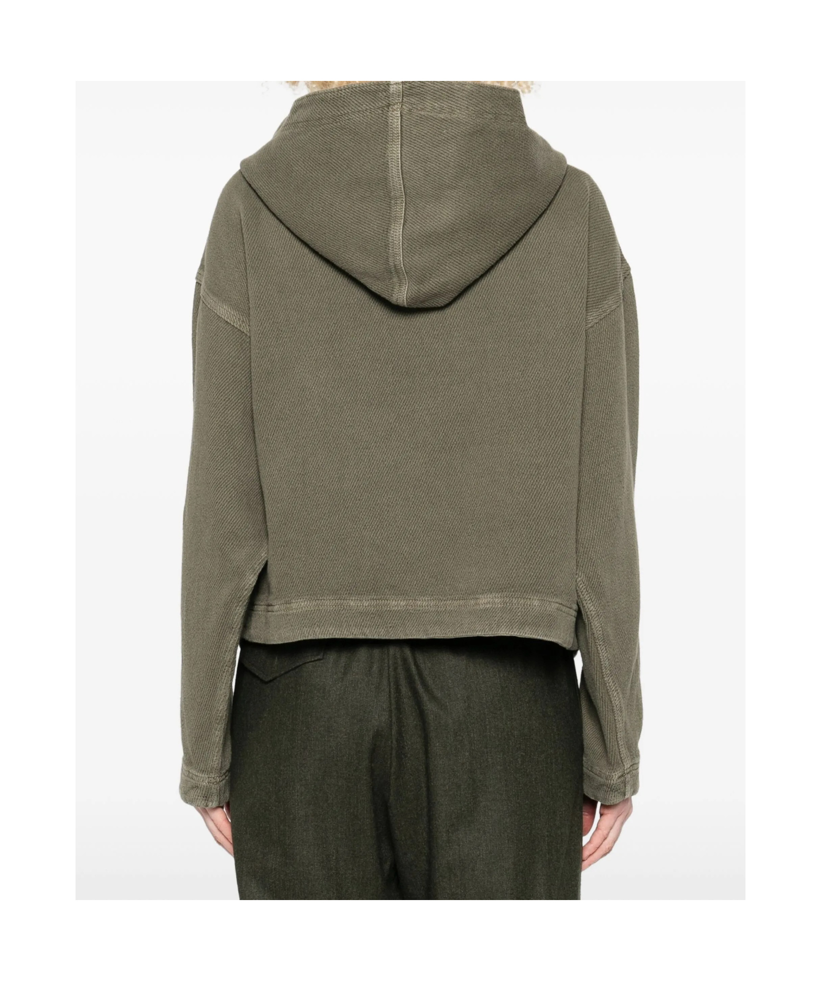 Golden Goose Hooded Sweatshirt With Lace-up Detail In Green