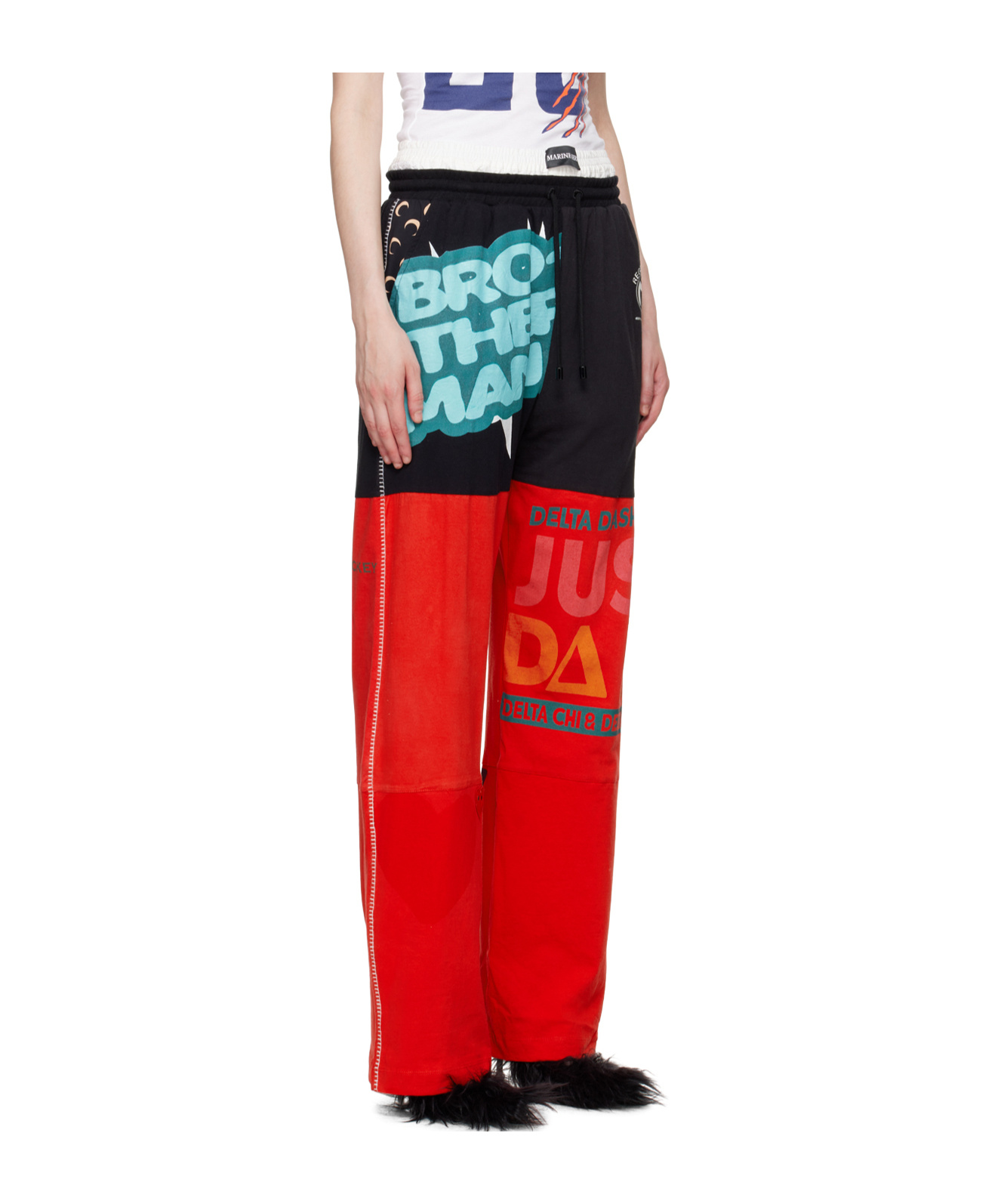 MARINE SERRE REGENERATED GRAPHIC SWEATPANTS