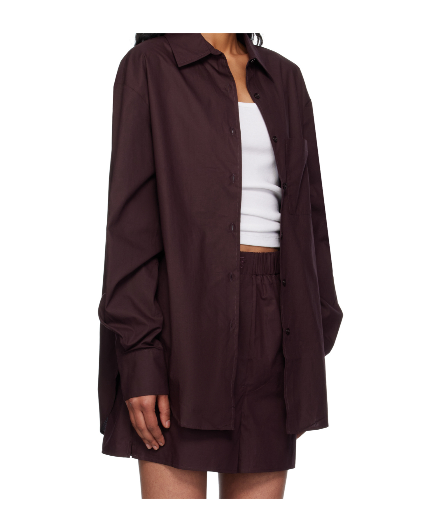 The Frankie Shop Purple Lui Organic Cotton Shirt In Purple