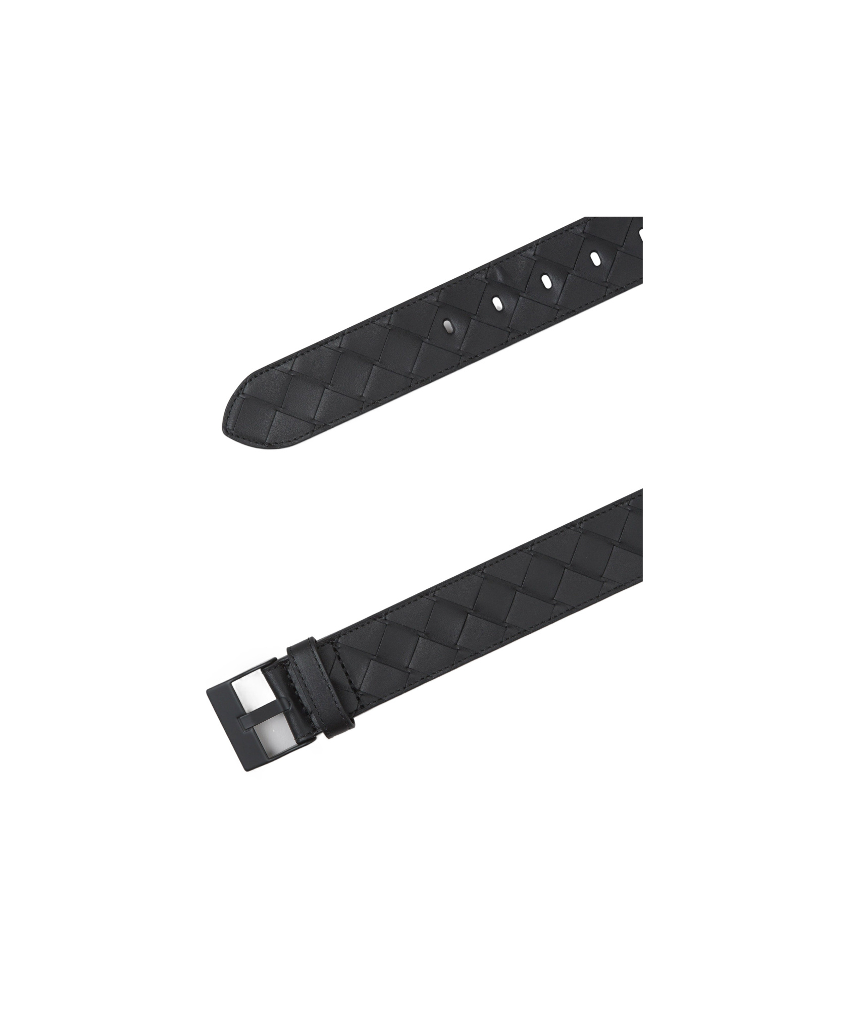 Bottega Veneta Watch Buckle Belt In Black