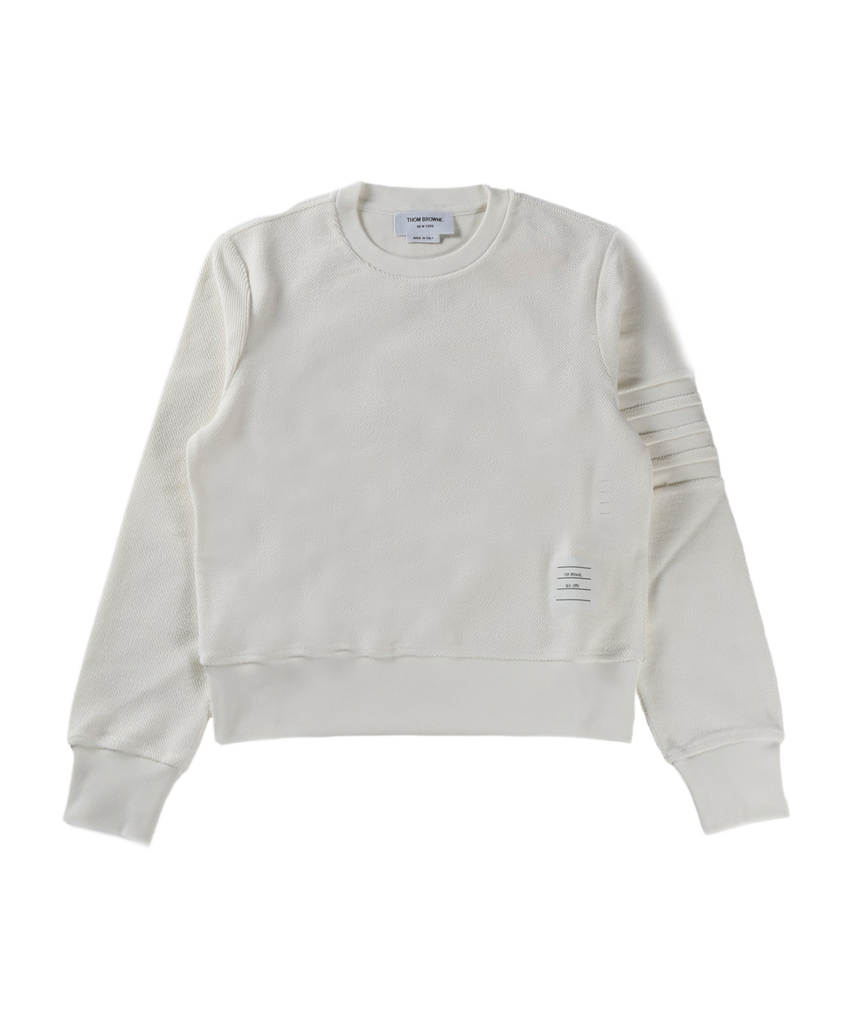Thom Browne Long-sleeved Sweater In White