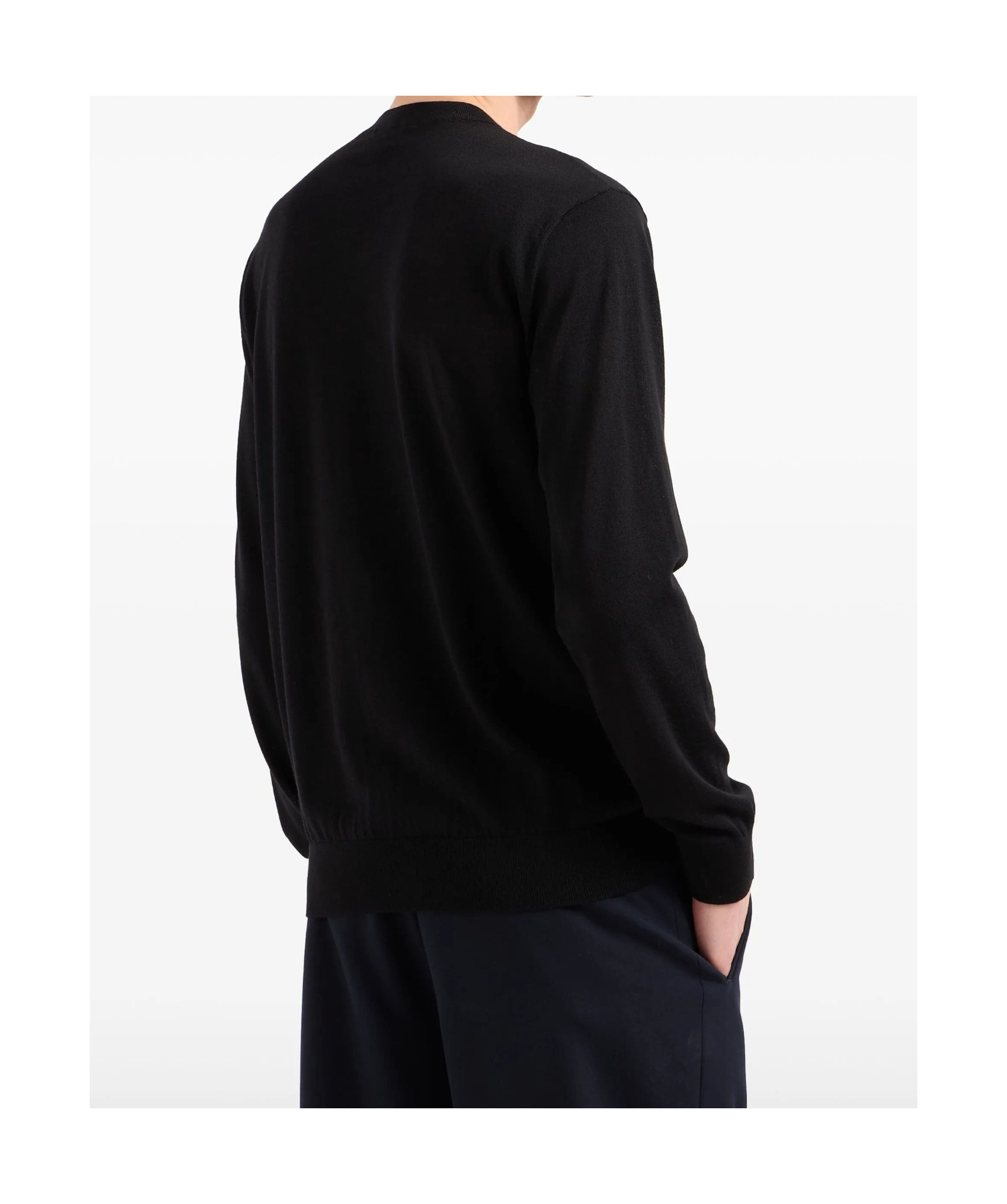 Giorgio Armani Virgin-wool Jumper In Black