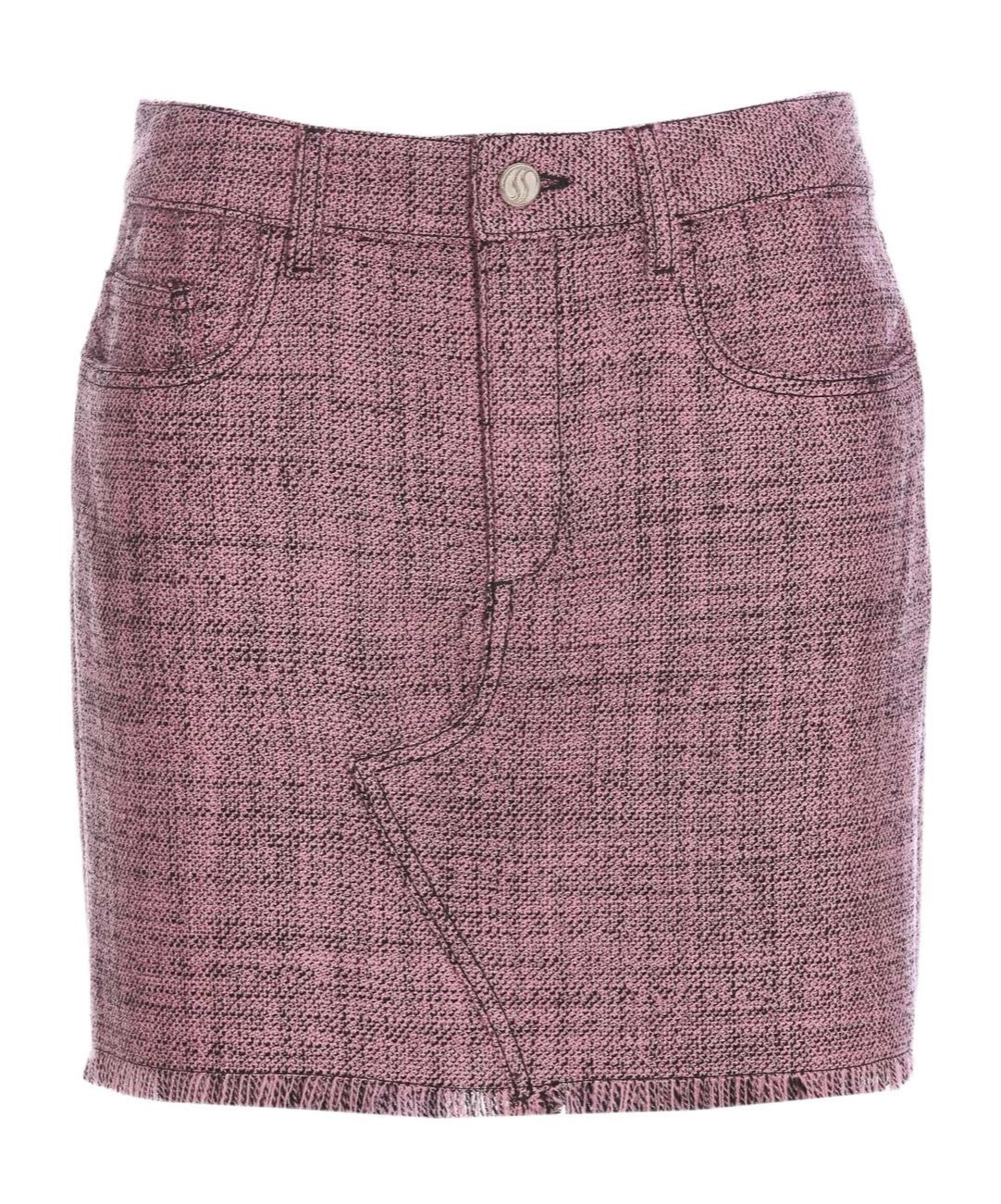 Stella Mccartney Mouline Fringed-edge Mini Skirt In Multicolor