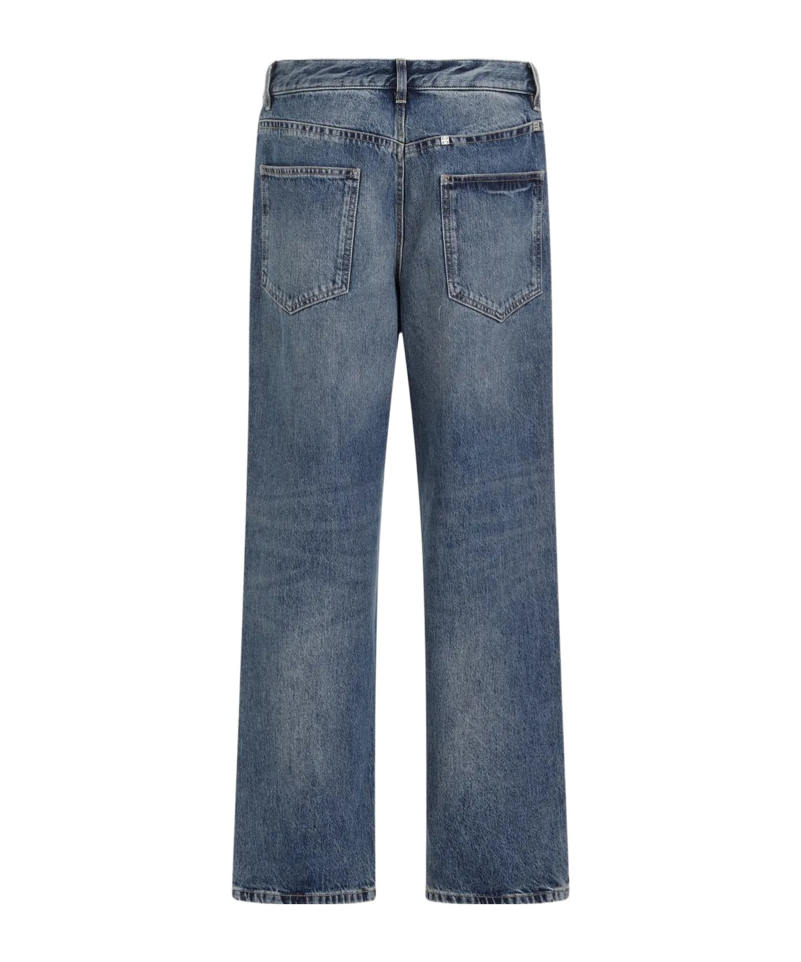 Givenchy Logo Plaque Straight-leg Jeans In Blue