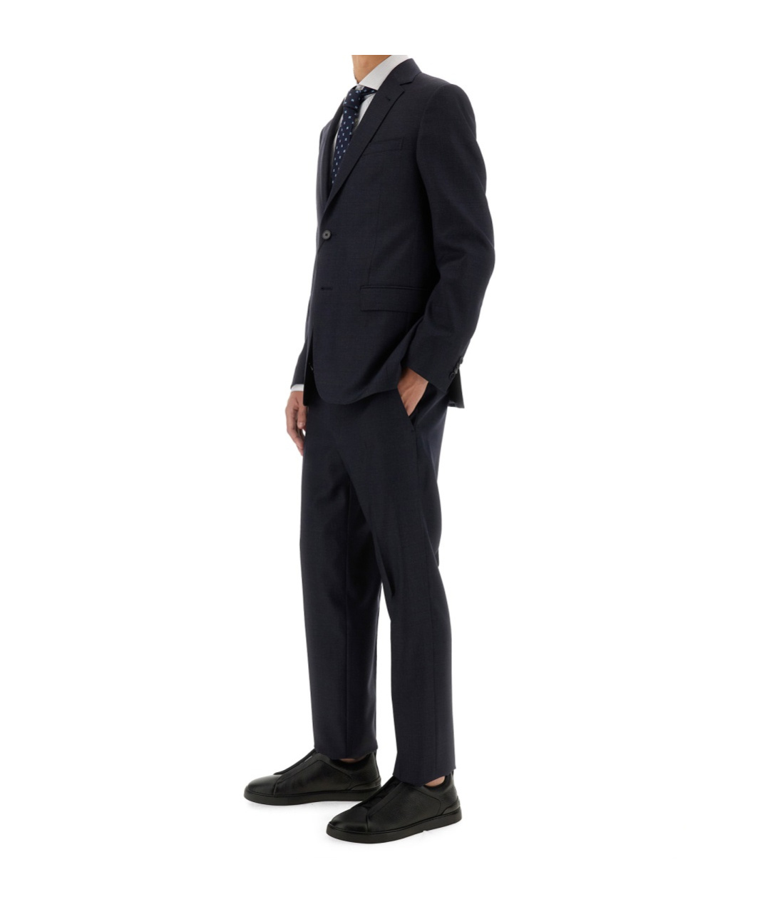 Zegna Single-breasted Dress In Black