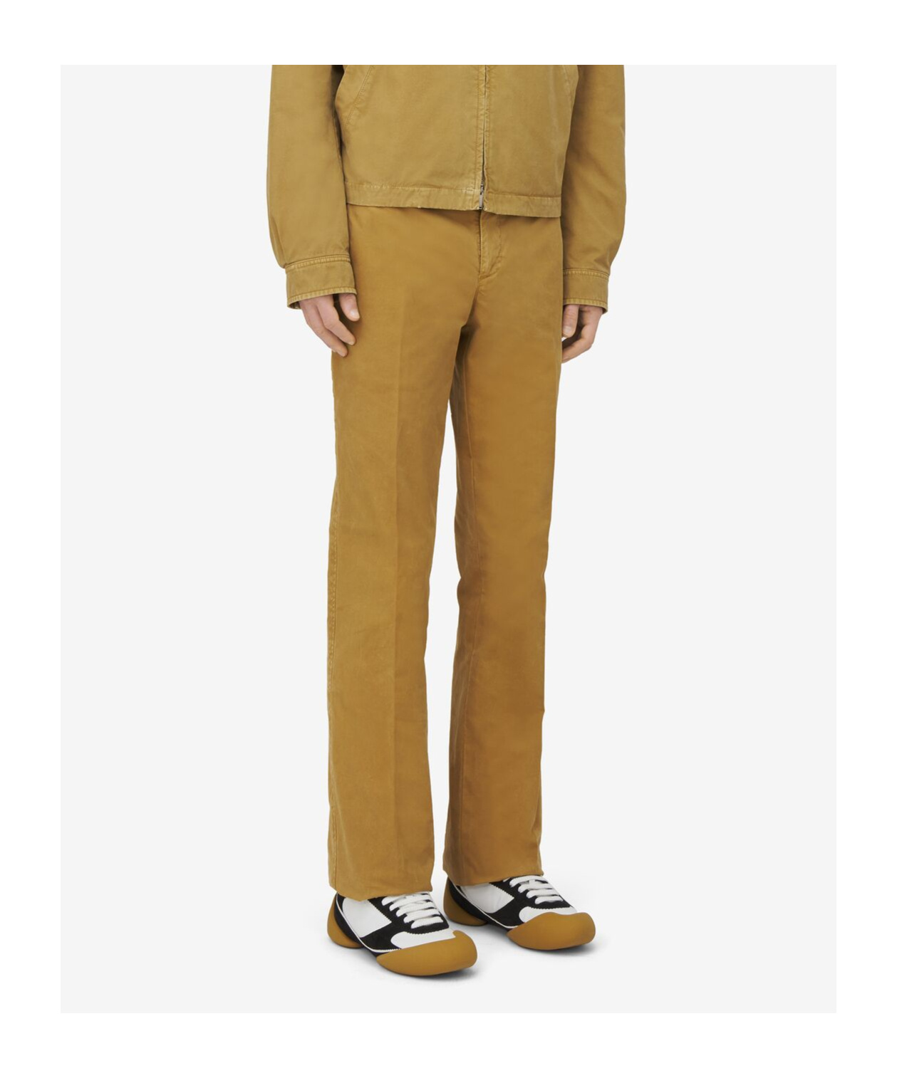 Alexander Mcqueen Men's Low-waisted Chino Trousers In Sand In Brown