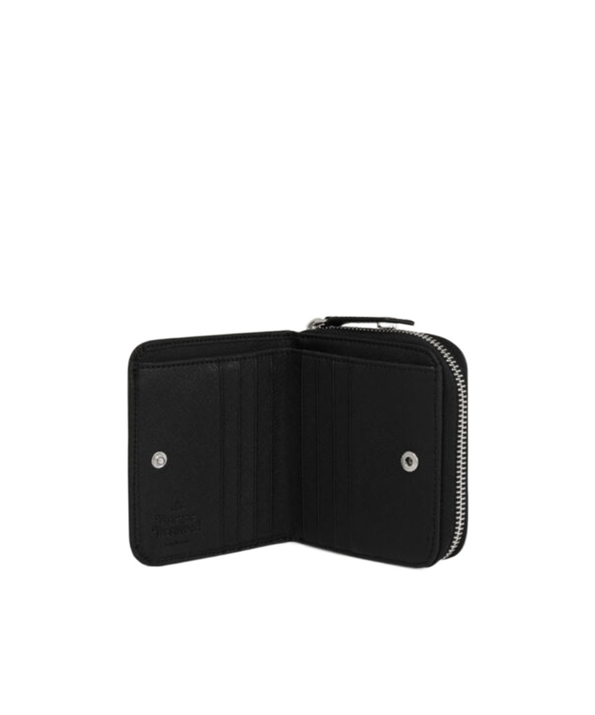 Vivienne Westwood Medium Zip Wallet In Black