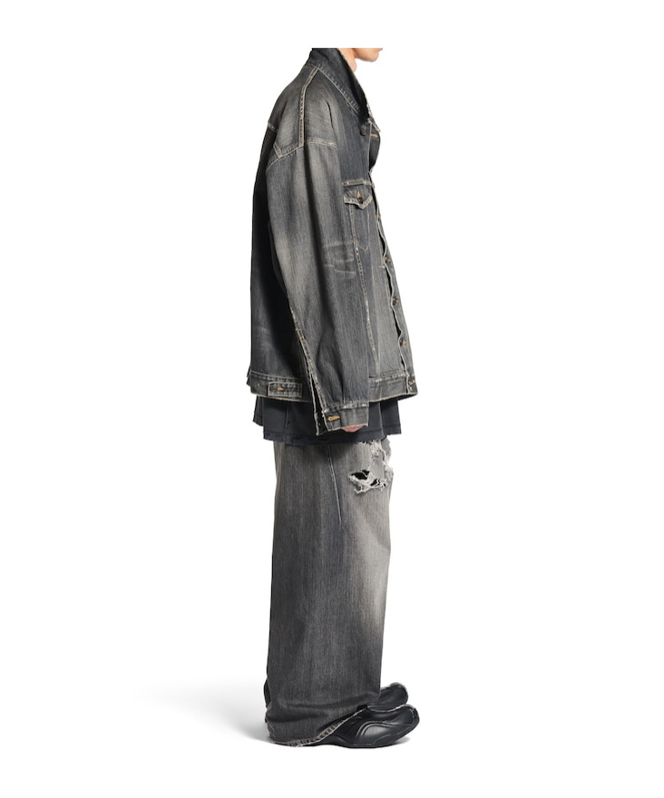 Balenciaga Oversized Denim Jacket Vintage Charms