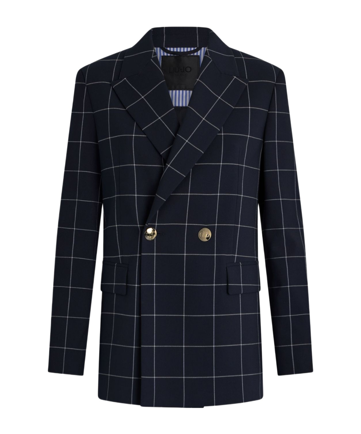 Liu •jo Double-breasted Check Blazer