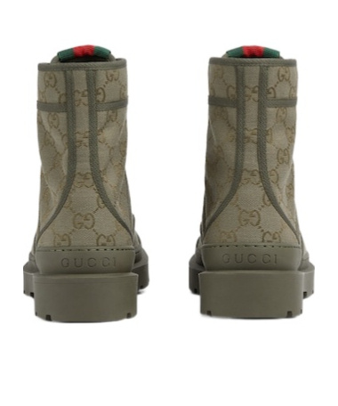 Gucci Men's Lug-sole Boot In Green