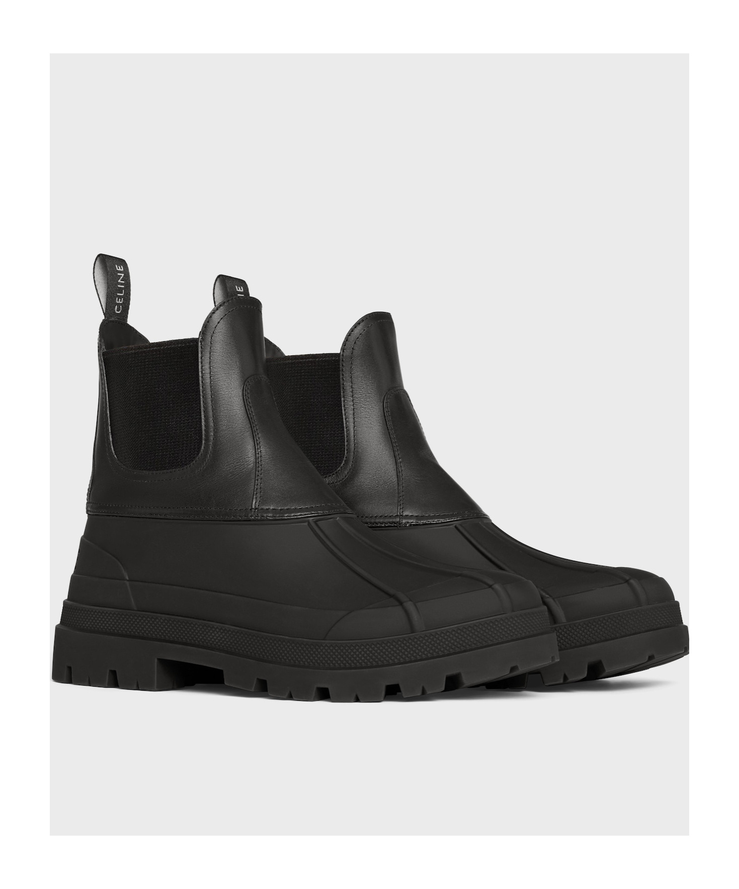 Celine Riley Ankle Boot In Calfskin In Black