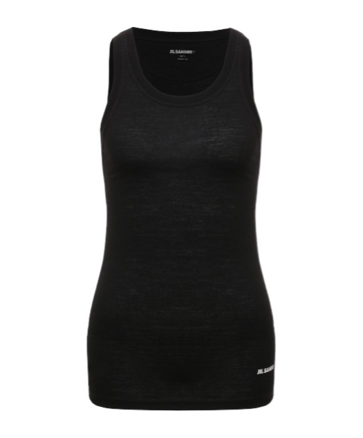 Jil Sander Crew Neck Vest In Black