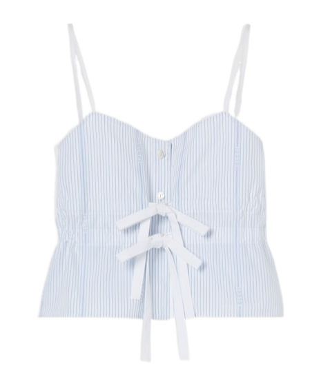Gucci Cotton Fil Coupé Top In Blue
