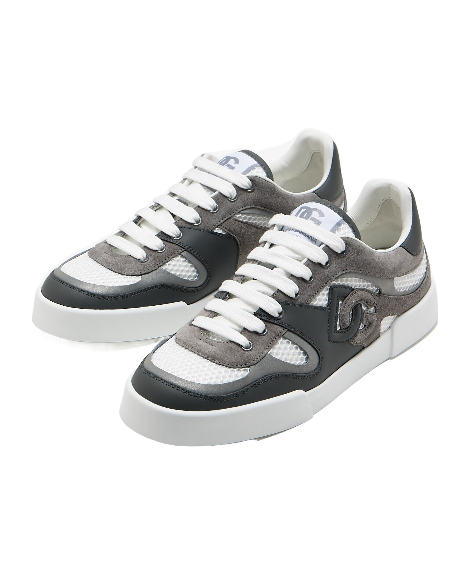 Dolce & Gabbana Strobel Portofino Light Sneaker In Calfskin In White