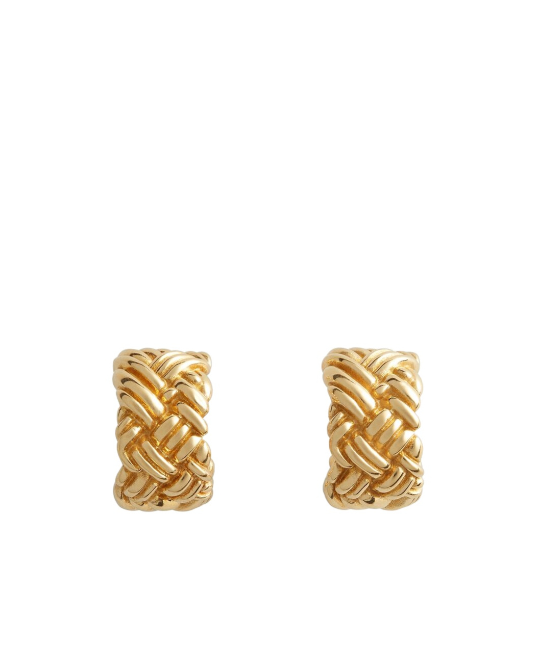 Bottega Veneta Intraccio Large Earrings In Yellow