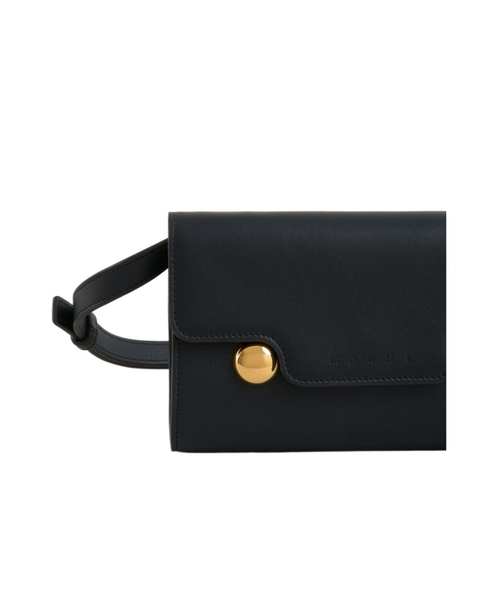 Marni Trunkaroo Flap Pochette Crossbody Bag In Black