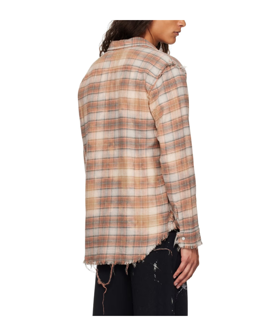 R13 Shredded Seam Shirt In Nude