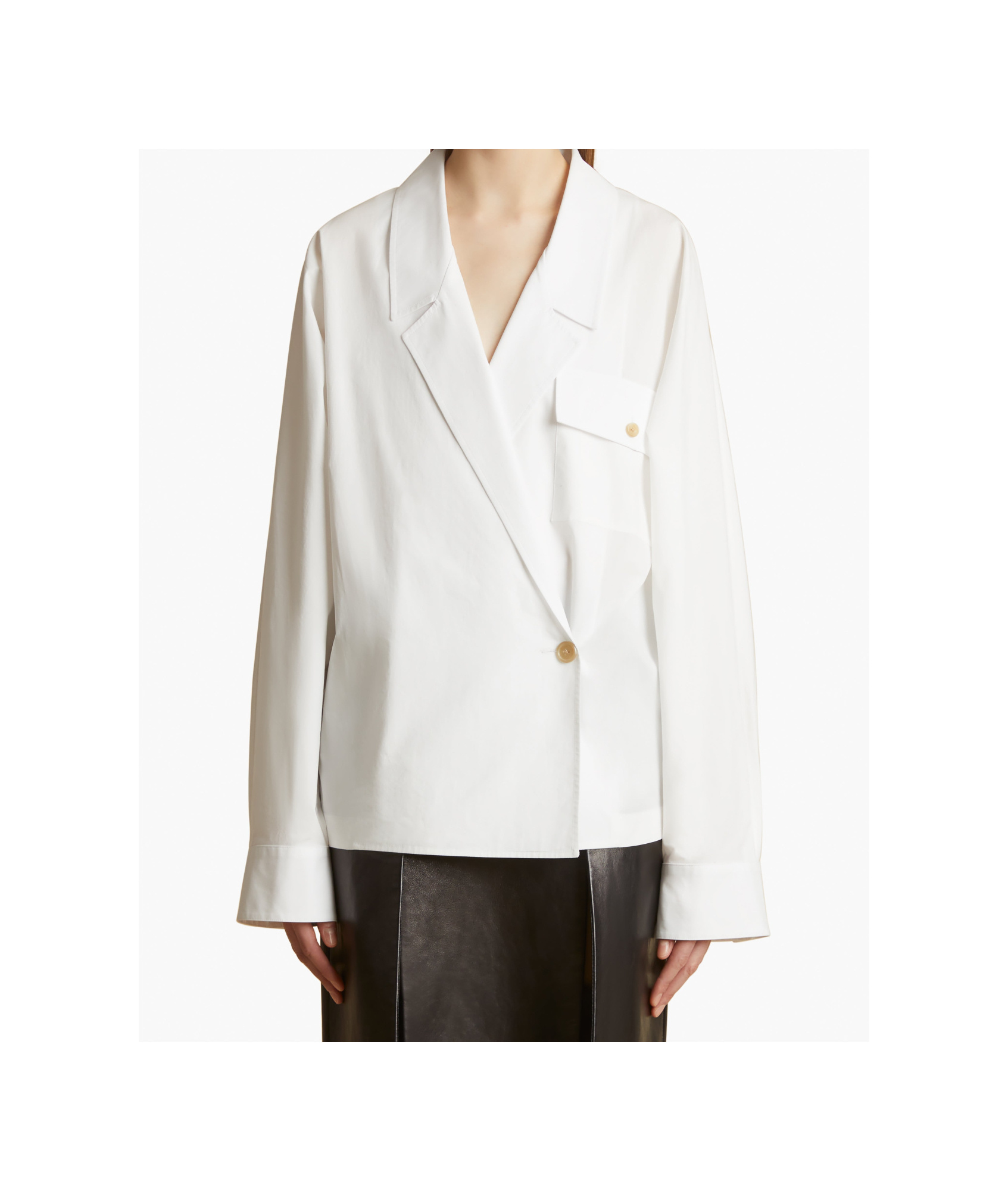 Khaite Long-sleeved Shirt In White