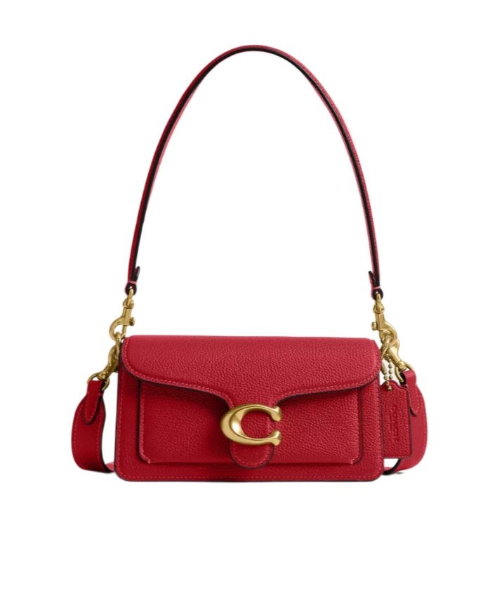 logo-plaque pebbled-leather shoulder bag