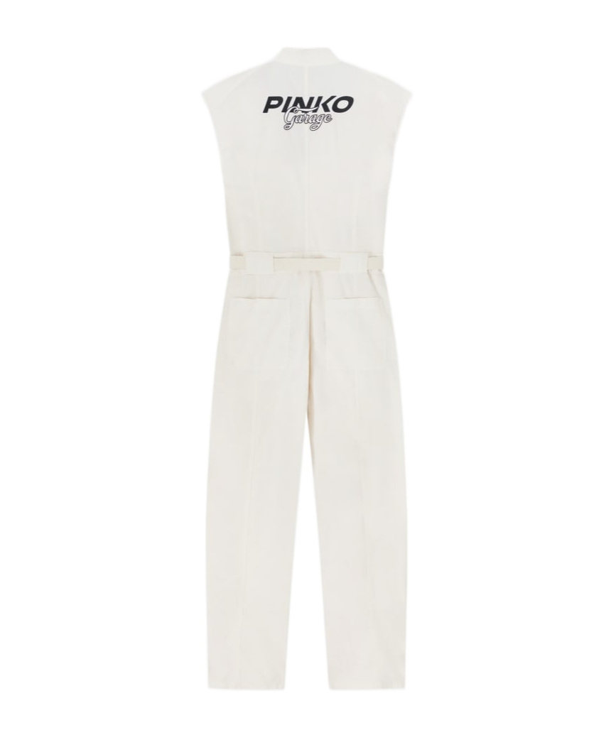 Pinko Logo-print Jumpsuit In White