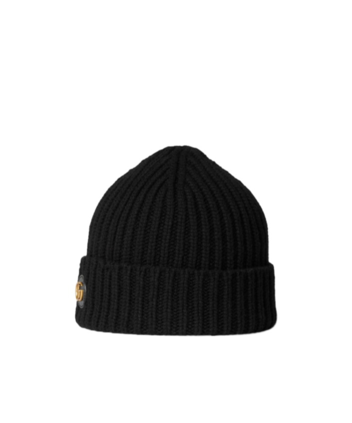 Gucci Double G Beanie In Black