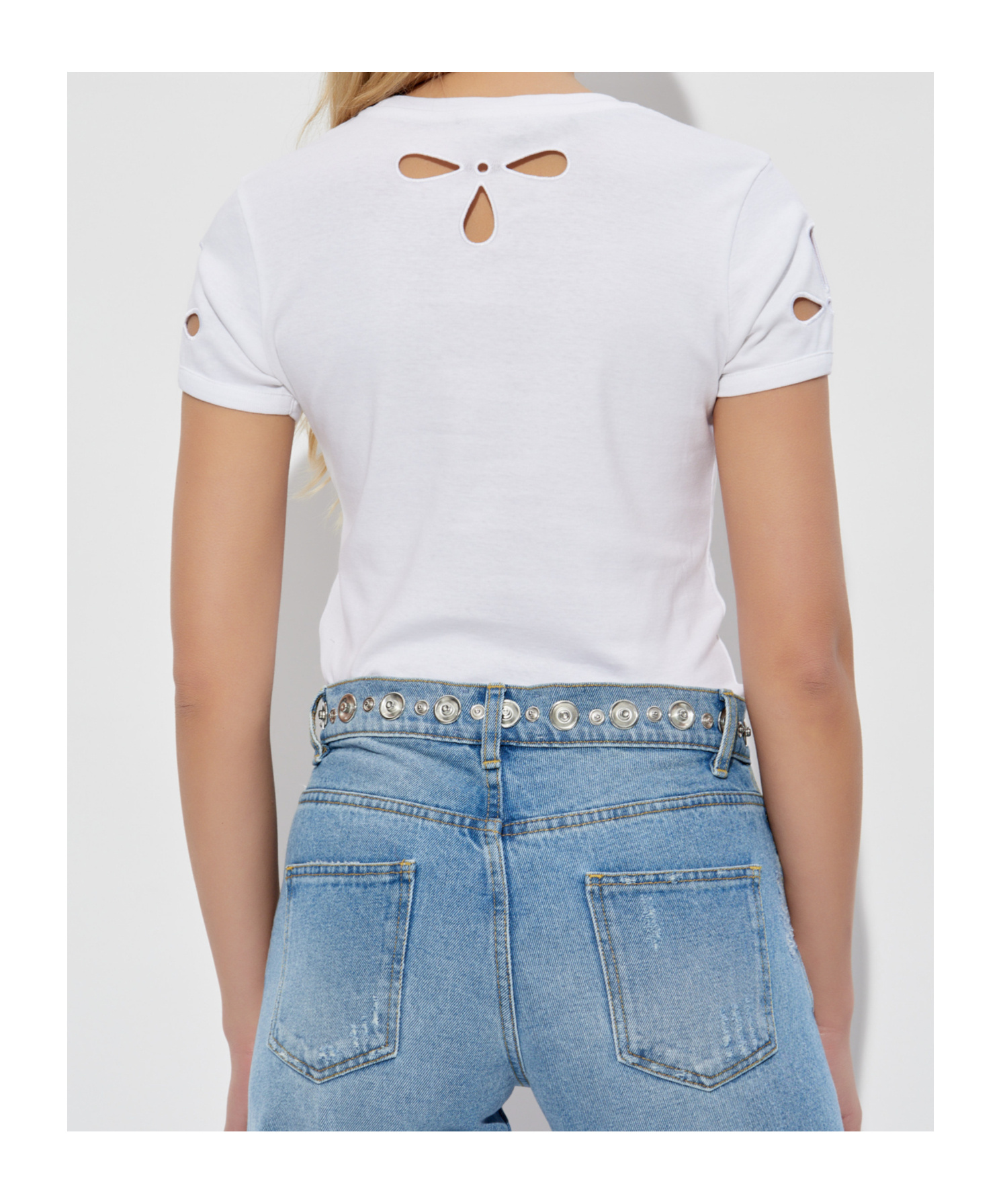 Coperni Hollow Pattern T-shirt In White