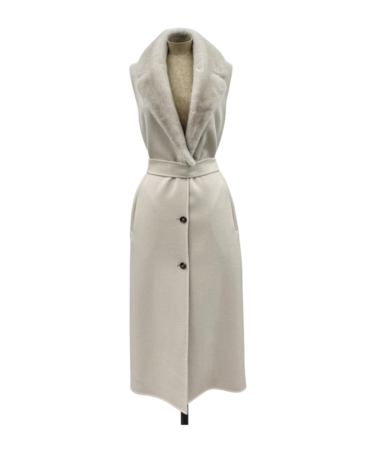 Yves Salomon Lace-up Vest In Brown