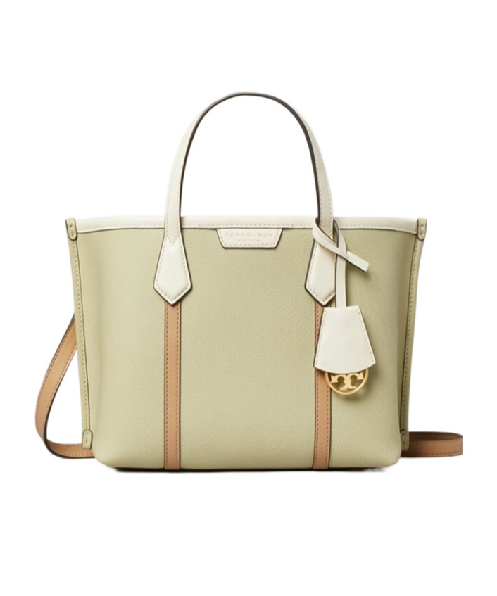Tory Burch Small Perry Leather Tote Bag In Nude