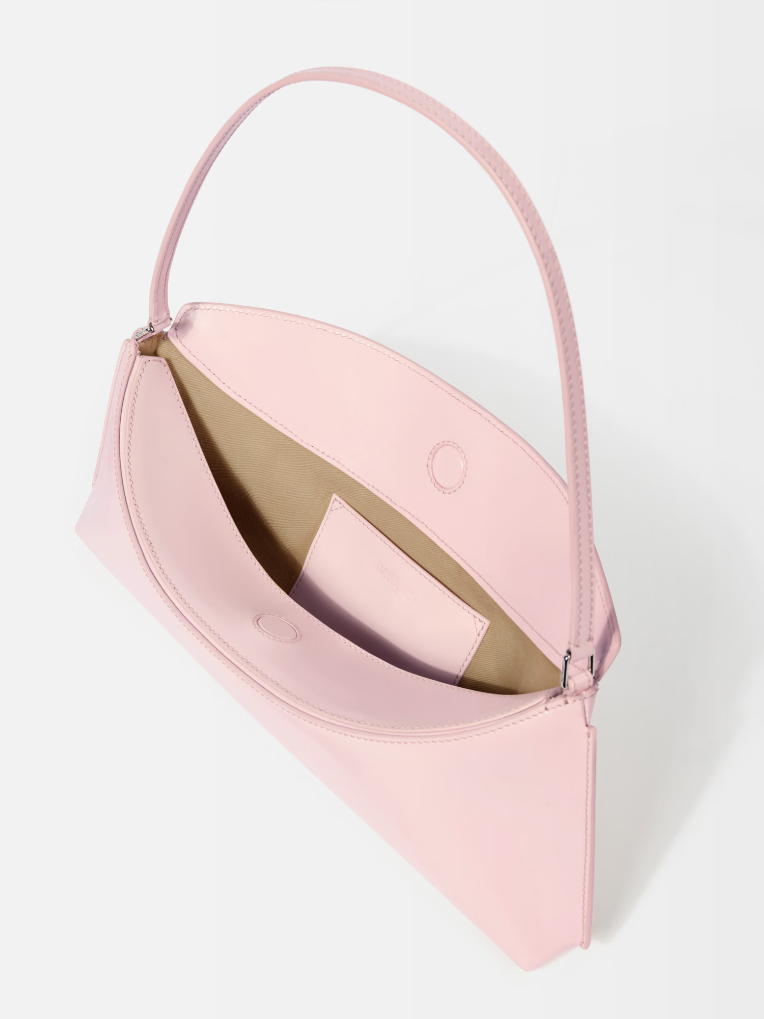Jacquemus Smooth Pink Leather Le Calisso Handbag In Pink