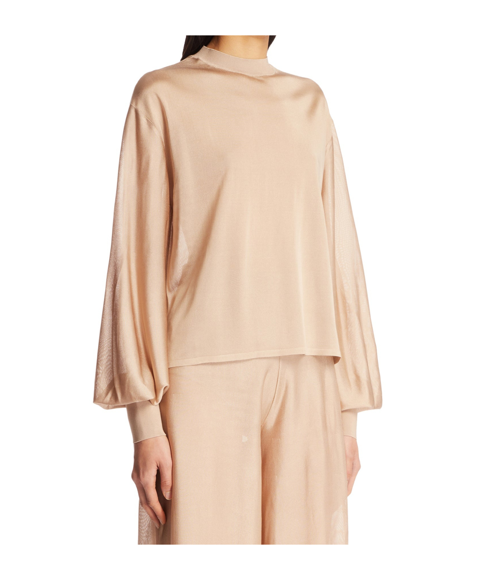 Alaïa Long-sleeved Sweater In Neutral