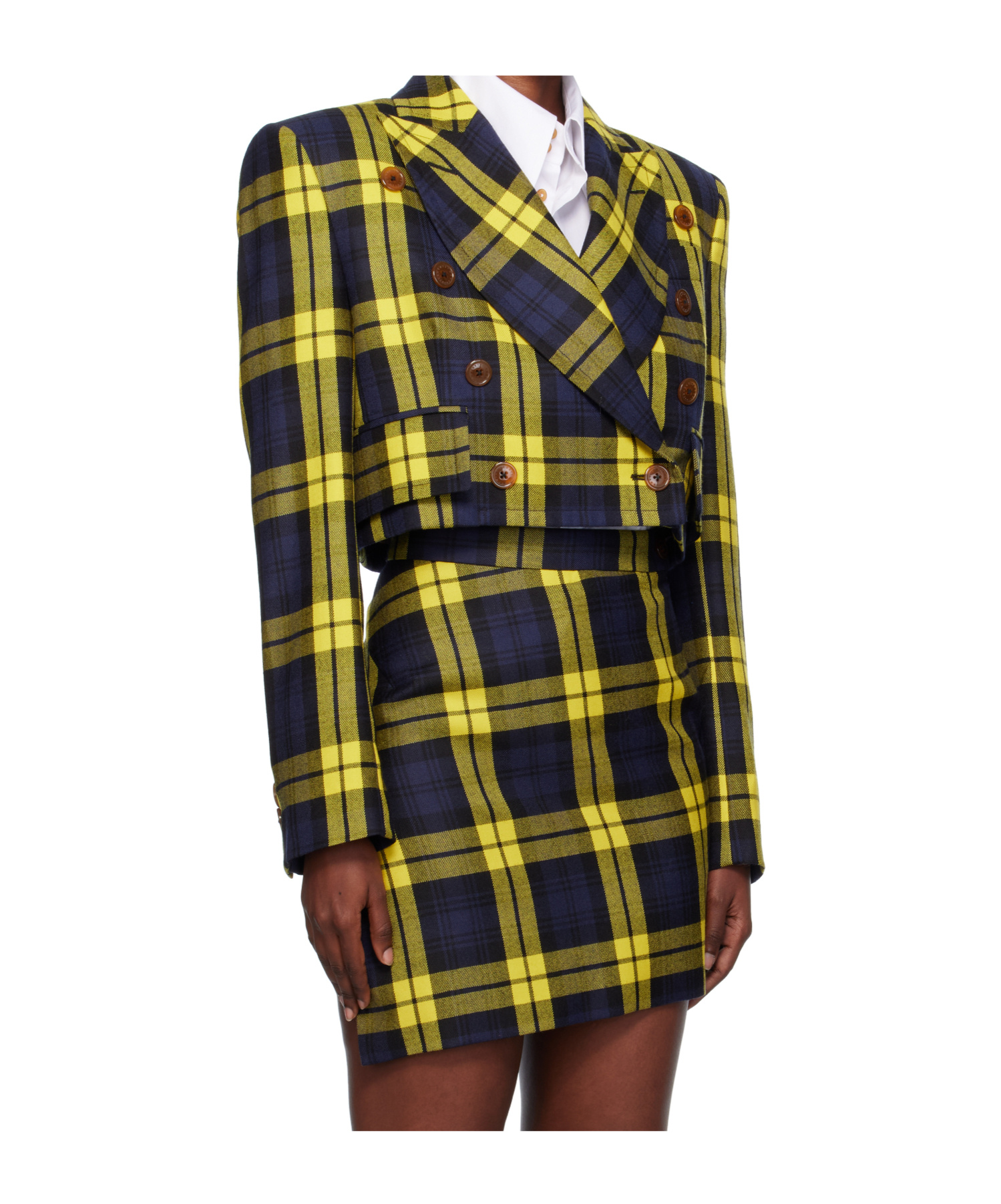 Vivienne Westwood Long Sleeve Cut Off Blazer In Green