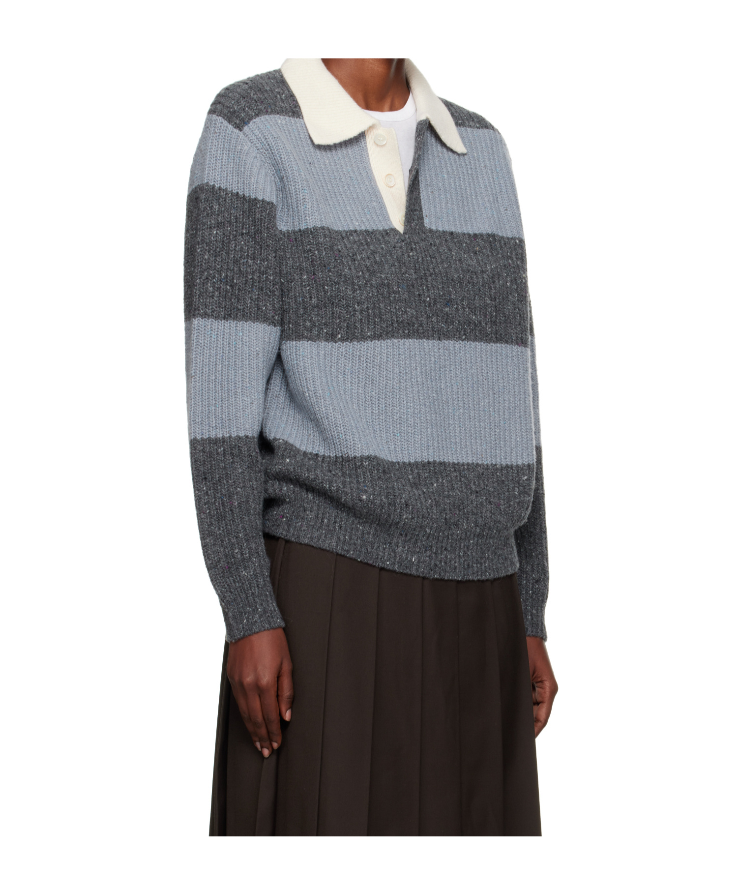 Dunst Striped Sweater In Blue