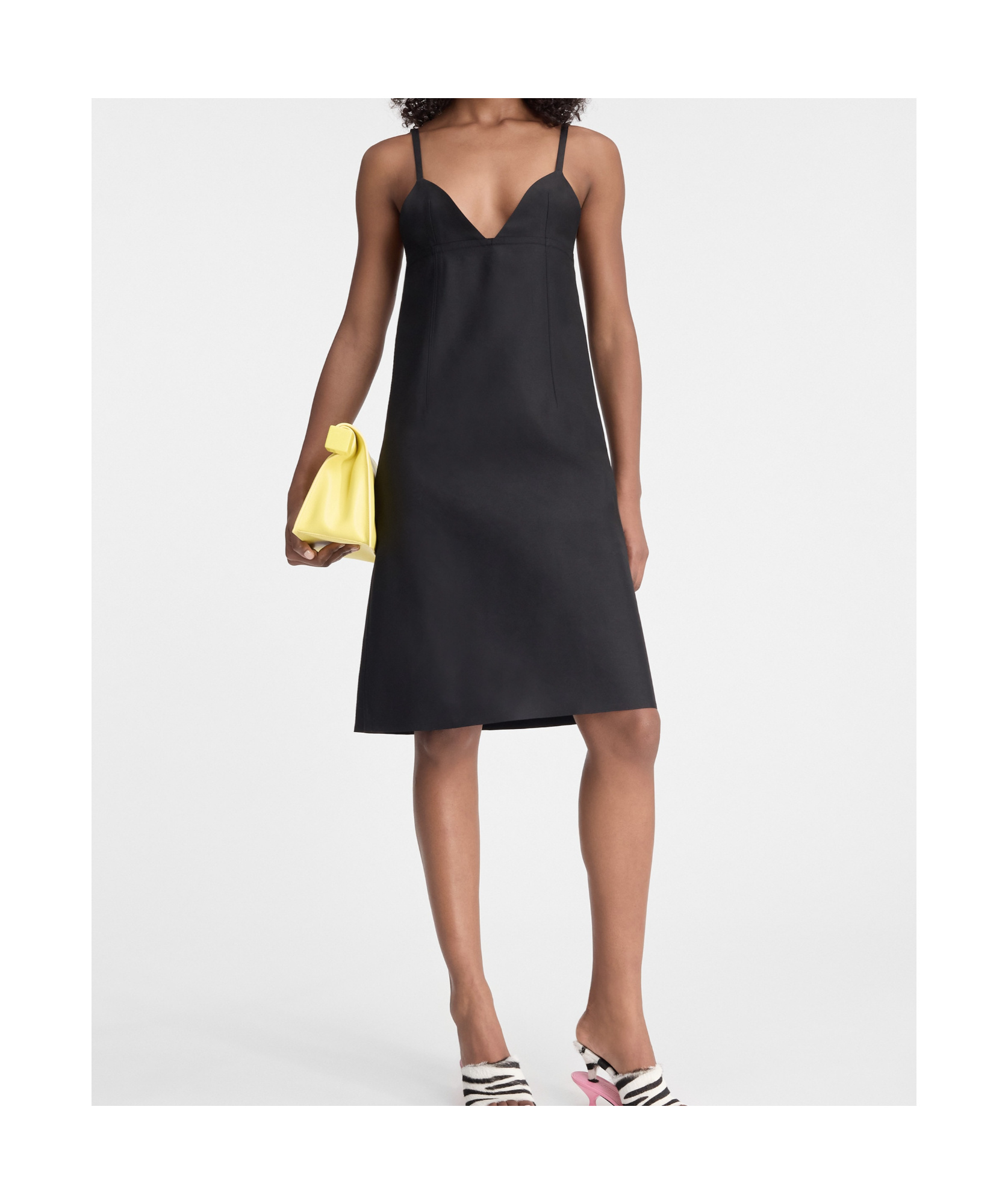Jacquemus Sleeveless Wool Dress In Black