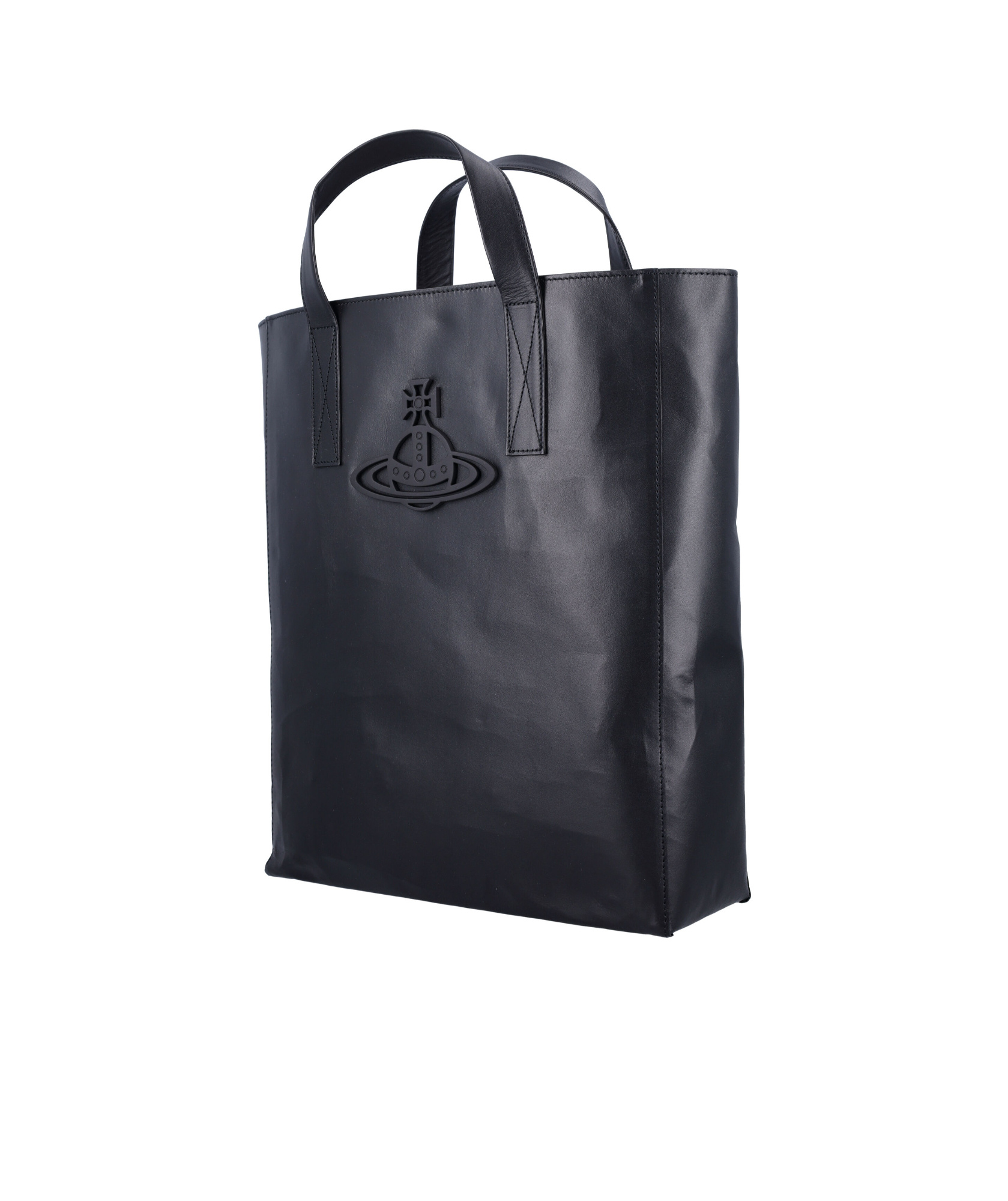 Vivienne Westwood Medium Sarah Structured Tote Bag In Black